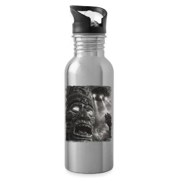 Tiki Luau Tiki Masque OVNI Alien Alien Self - Gourde avec paille intégrée - argent clair - Droite