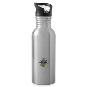 Vertrauen Sie Mir, Ich Bin Ein Botaniker, Ein - Trinkflasche mit integriertem Trinkhalm - Lightsilver - Rechts