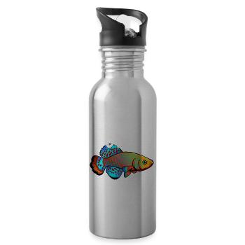 my killifish is calling and I must go Design - Water bottle with straw - silver - Right