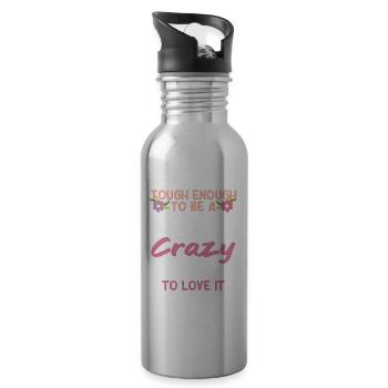 Doula Geschenk Doula Doulas - Trinkflasche mit integriertem Trinkhalm - Lightsilver - Rechts