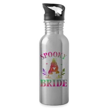 Gespenstische Braut Brautparty Junggesellenabschie - Trinkflasche mit integriertem Trinkhalm - Lightsilver - Rechts