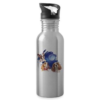 Bringen Sie Den Style Mit Unserem Cool Dog - Trinkflasche mit integriertem Trinkhalm - Lightsilver - Rechts