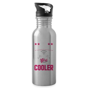 Fille de lancer de hache Fille normale mais cool - Gourde avec paille intégrée - argent clair - Droite