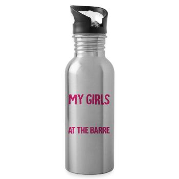 Ballett-Tanz-Tänzerin Treffen meine Mädchen an der - Trinkflasche mit integriertem Trinkhalm - Lightsilver - Rechts