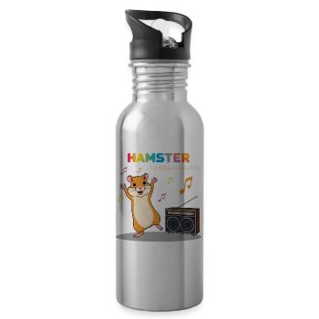 Syndrome de la danse du hamster - Gourde avec paille intégrée - argent clair - Droite
