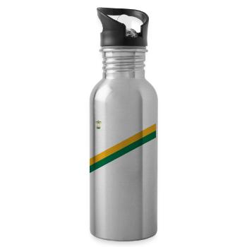 Jamaïque Jamaïque Rasta Raggea Drapeau Rastafari - Gourde avec paille intégrée - argent clair - Droite