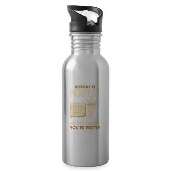 Funny Teacher Teacher Gift - Water bottle with straw - silver - Right