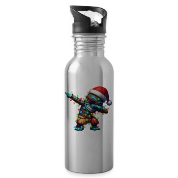 Dabbing Tiki Luau Masque Tiki Hawaïen - Gourde avec paille intégrée - argent clair - Droite