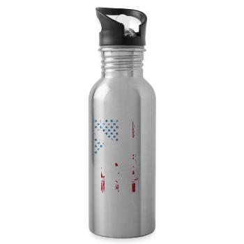Angeln: Ich Zeige Den Red Snappern Meine Bobber - Trinkflasche mit integriertem Trinkhalm - Lightsilver - Rechts
