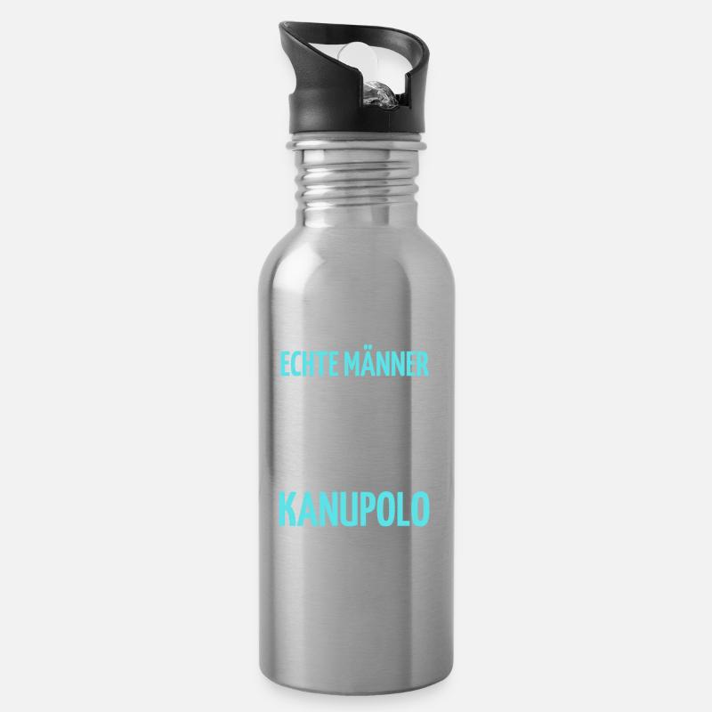 Kanupolo Spruch Tshirt | Kanu-Polo Design | - Trinkflasche mit integriertem Trinkhalm - Lightsilver