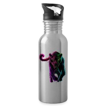 RUN! - Trinkflasche mit integriertem Trinkhalm - Lightsilver - Rechts