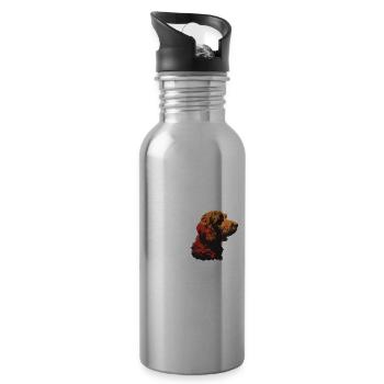 Sometimes I question my sanity, but - Water bottle with straw - silver - Right