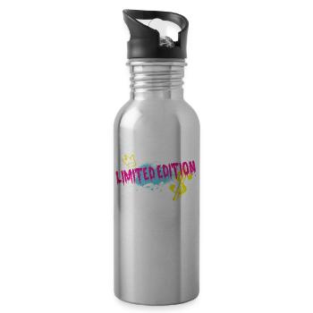 Limited Edition 1981 Geburtstag 1981 Geboren - Trinkflasche mit integriertem Trinkhalm - Lightsilver - Rechts