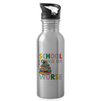I'm a School Counselor - Trinkflasche mit integriertem Trinkhalm - Lightsilver - Rechts