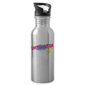 Limited Edition 1993 Birthday Born 1993 - Water bottle with straw - silver - Right