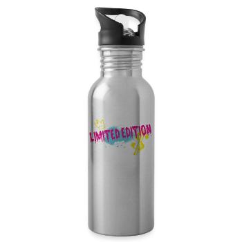 Limited Edition 2015 Birthday 2015 Born - Water bottle with straw - silver - Right