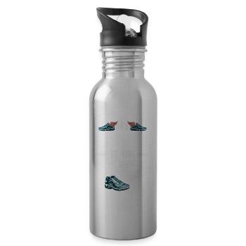 Leichtathletik Sportler - Trinkflasche mit integriertem Trinkhalm - Lightsilver - Rechts