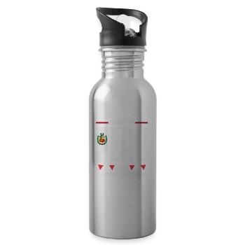 Peru Peruvian Gift - Water bottle with straw - silver - Right