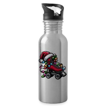 Rollschuhlaufen Skater Skate Rollschuhe - Trinkflasche mit integriertem Trinkhalm - Lightsilver - Rechts