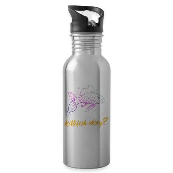 I Just Really Like Killifish Okay - Water bottle with straw - silver - Right
