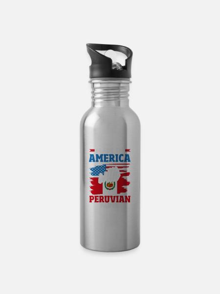 Peru Peruaner Geschenk - Trinkflasche mit integriertem Trinkhalm - 