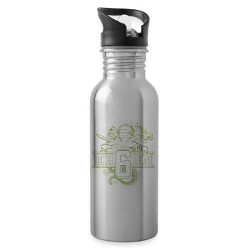 Ich Bin 6 Ninja Geburtstagsshirt - Trinkflasche mit integriertem Trinkhalm - Lightsilver - Rechts