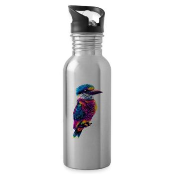 Kookaburra Hunter lit Hans Sweet Bird en riant - Gourde avec paille intégrée - argent clair - Droite