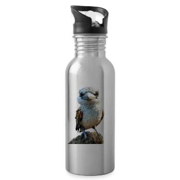 Kookaburra Hunter lit Hans Sweet Bird en riant - Gourde avec paille intégrée - argent clair - Droite