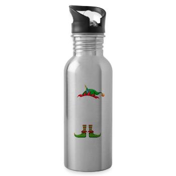 Je suis la licorne elfe chemise assortie famille - Gourde avec paille intégrée - argent clair - Droite
