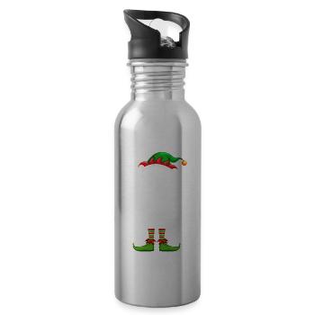I'm The Animal Lover Elf Matching Family Christmas - Trinkflasche mit integriertem Trinkhalm - Lightsilver - Rechts