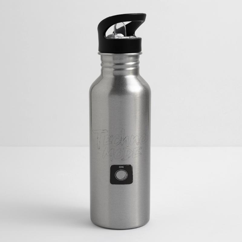 Techno Mode On Techno Techno Music Techno Water bottle with straw