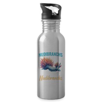 Nein, Ich Habe Nicht Genug Nacktschnecken, Weil - Trinkflasche mit integriertem Trinkhalm - Lightsilver - Rechts