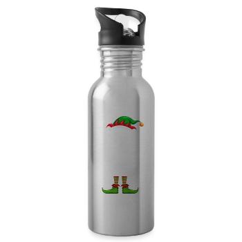 I'm The Coffee Lover Elf Shirt Matching Family - Trinkflasche mit integriertem Trinkhalm - Lightsilver - Rechts