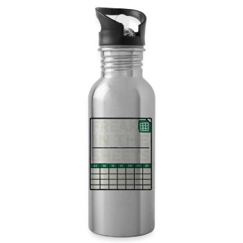 Freak in den Laken - Trinkflasche mit integriertem Trinkhalm - Lightsilver - Rechts