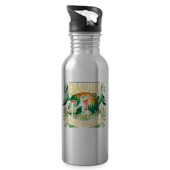 Bangin In The Woods - Trinkflasche mit integriertem Trinkhalm - Lightsilver - Rechts