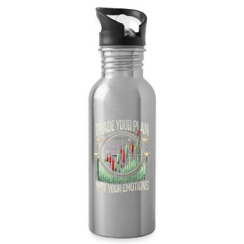 Handeln Sie mit Ihrem Plan, nicht mit Ihren - Trinkflasche mit integriertem Trinkhalm - Lightsilver - Rechts