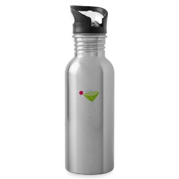 Funny Bartender Saying Bartender Gift - Water bottle with straw - silver - Right