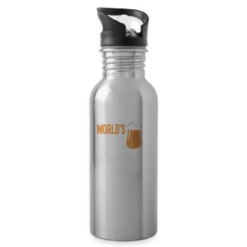 Funny Bartender Saying Bartender Gift - Water bottle with straw - silver - Right