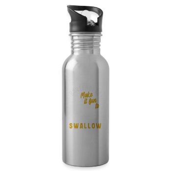 Funny Bartender Saying Bartender Gift - Water bottle with straw - silver - Right