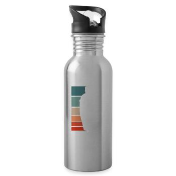 Lustiger Barkeeper Spruch Barkeeper Geschenk - Trinkflasche mit integriertem Trinkhalm - Lightsilver - Rechts
