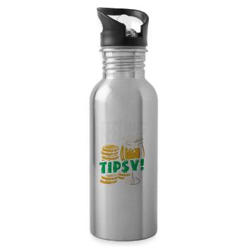 Lustiger Barkeeper Spruch Barkeeper Geschenk - Trinkflasche mit integriertem Trinkhalm - Lightsilver - Rechts