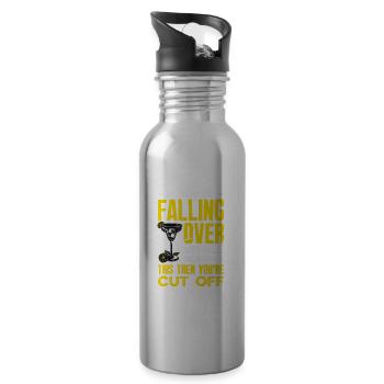 Funny Bartender Saying Bartender Gift - Water bottle with straw - silver - Right