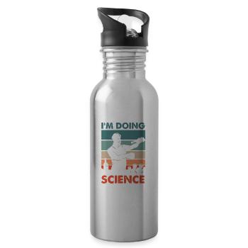Lustiger Barkeeper Spruch Barkeeper Geschenk - Trinkflasche mit integriertem Trinkhalm - Lightsilver - Rechts