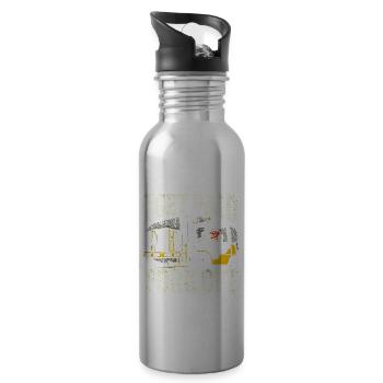 Ich werde fürs Abzweigen bezahlt - Trinkflasche mit integriertem Trinkhalm - Lightsilver - Rechts