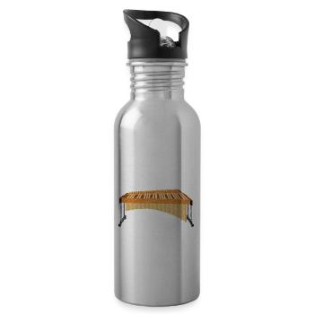 I don't make mistakes when I play vibraphone. - Water bottle with straw - silver - Right