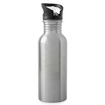 Wenn es um Cornhole und Bier geht, bin ich dabei - Trinkflasche mit integriertem Trinkhalm - Lightsilver - Rechts