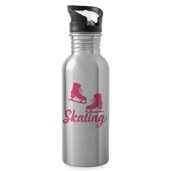 skating skating Figure skating - Water bottle with straw - silver - Right