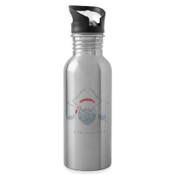 Yarrrrn - Trinkflasche mit integriertem Trinkhalm - Lightsilver - Rechts