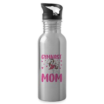 My favorite gymnast calls me mom - Water bottle with straw - silver - Right