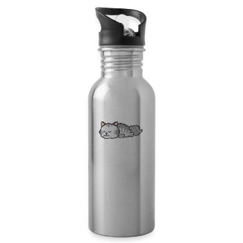 Nur Verlierer Brauchen Eine Bauchspeicheldrüse - Trinkflasche mit integriertem Trinkhalm - Lightsilver - Rechts